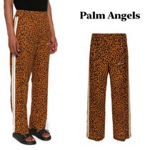 関税込【Palm Angels】レオパード ライン トラック パンツ