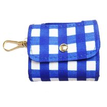 即納Kate spadeNY　oggie Bag Holder 　Navy Gingham249234