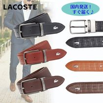 国内即発*LACOSTE*スムース ワニ型 リバーシブルベルト Giftにも