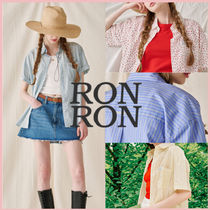 アイドル愛用ブランド★新作[RONRON] ROUND COLLAR SHORT SHIRTS