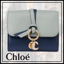 Outlet【Chloe】クロエ☆Alphabet Green/Blue Small 三つ折 財布