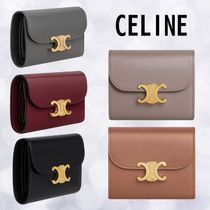 CELINE スモールウォレット トリオンフ /シャイニーカーフスキン