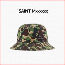 国内発送【Saint Mxxxxxx】AP_BUCKET HAT/ST APE/CAMO