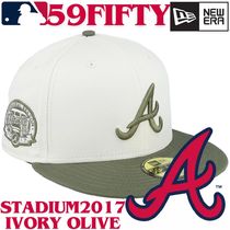 【US限定】NEW ERA 59FIFTY Atlanta Braves Ivory Olive Stadium