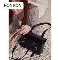 【韓国 RONRON】SQUARE BUCKLE MINI BAG BLACK