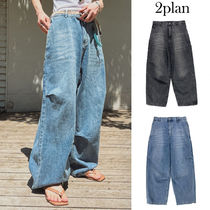 【2plan】Brancy Parachute Wide Baggy Denim