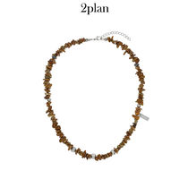 【2plan】24SS★ [LAN ARCHIVE] Broad Stone Necklace