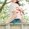 RONRON ニット・セーター RONRON  HEART RIBBON JACQUARD SHORT SLEEVE KNIT 4BFK526(3)