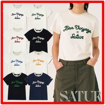 ☆韓国の人気☆【SATUR】☆Satur Logo Voyage T-Shirt.s☆