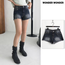 【WONDER WONDER】Tilshu Half Low Washing Denim Shorts