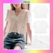 【rolarola】韓国人気★ PUNCHING RIBBON BLOUSE