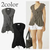 threetimes Ruffle knit vest 4BTR1052