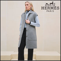 ■オシャレ度アップ【 HERMES 】ベルト付きロングベスト