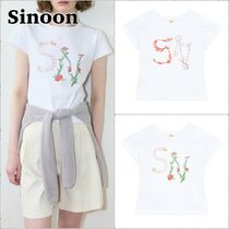 【韓国sinoon シヌーン】SN Ribbon/Flower Puff T-Shirt