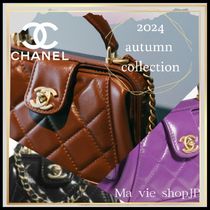 24A レトロ感が素敵【CHANEL】シャネル チェーンクラッチ