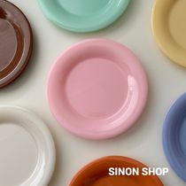 韓国【SINON SHOP】メラミン食器 ミルクプレート 19cmサイズ