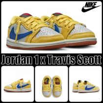 【ナイキ】TD Nike Jordan 1 x Travis Scott Low Canaryカナリー