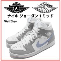 【ナイキ】 ♪ジョーダン 1 ミッド WOLF GREY★送料・関税込★