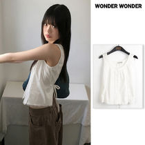 【WONDER WONDER】24SS★ [MADE] Lace Pleated Button N/S BL