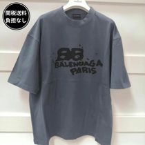 BALENCIAGA Hand-Drawn BB Icon Tシャツ コットン 黒 関税送料込