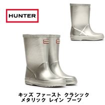 Hunter　キッズ ファースト クラシックメタリックレイン ブーツ