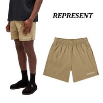 関税込【REPRESENT】ロゴ トラックショーツ オリーブ