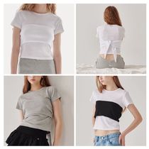 RONRON KNOT BUSTIER 2 WAY SHORT SLEEVE T SHIRT 4BXK492