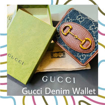 ☆ Gucci ☆ホースビット+デニム柄が可愛い Card Case Wallet