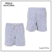 POLO RALPH LAUREN☆ロゴ ストライプ スイムショーツ♪送料込