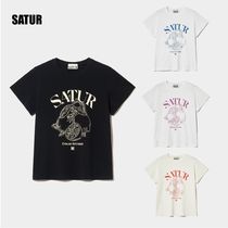 [SATUR] Cafri Citron Drawing Summer Graphic Tシャツ ☆送料込