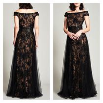 TADASHI SHOJI タダシ ショウジ オフショルダー チュールガウン