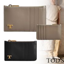 プレゼントに TOD'S トッズ レザー カードホルダー ファスナー付