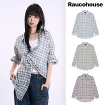 【Raucohouse】Origin linen over check shirt