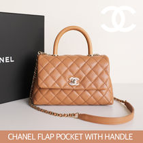 【CHANEL】シャネル ココ トップハンドル フラップバッグ