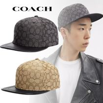 国内発送『COACH』シグネチャー ジャカードフラットブリムハット