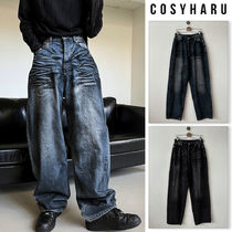 【COSYHARU】Mud Washing Denim Pants