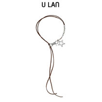 【U LAN】24SS★ [LAN ARCHIVE] Suede Rope Star Necklace