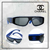 クール×ユニークな印象【CHANEL】シールド シェイプ アイウェア