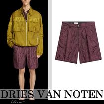 【Dries Van Noten】ショートパンツ 無地 ナイロン 撥水加工