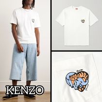 ☆関税込☆【KENZO】コットンジャージー Tシャツ ロゴプリント入