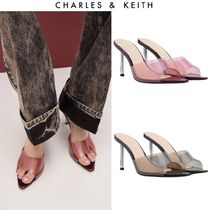 台湾 CHARLES&KEITH シースルー スティレットヒール ミュール