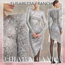 【24SS NEW】ELISABETTA FRANCHI / スパンコール装飾 ミニドレス