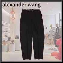 alexander wang ベルト付き ウール ローウエスト パンツ