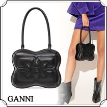 GANNI ガ二ー トップハンドルハンドバッグ バタフライ 関税込