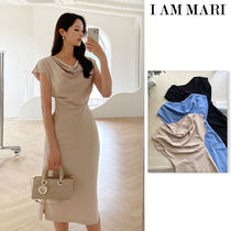 【I AM MARI】Reriin Draped Slit One Piece