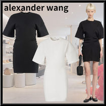 alexander wang ドロップショルダー 半袖 ミニワンピース