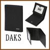 DAKS カードケース・名刺入れ 大人気/ギフトok◆DAKS◆ロゴ装飾牛革オーガナイザーカード財布