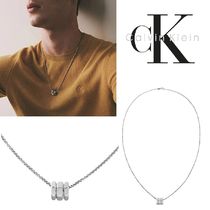 Calvin Klein ステンレススチール ボルト シルバー ネックレス