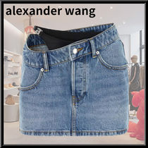 alexander wang コットン レイヤード デニム ミニスカート