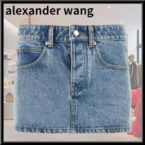 alexander wang カジュアル Iライン デニム ミニスカート